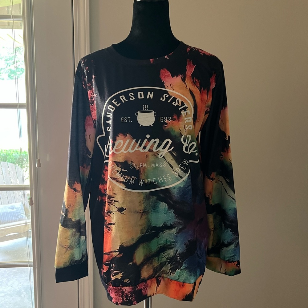 Colorful Sanderson Sisters Brewing Co Graphic Long Sleeve Shirt - L